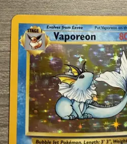 Pokemon TCG Vaporeon Holo Rare Card Jungle, 12/64, Lightly Played - Image 5