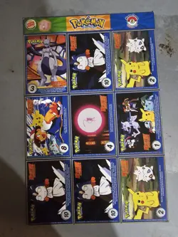 POKEMON 1ST MOVIE CARDS 1999 BURGER KING MASTER TRAINER #5 SET UNCUT SHEET - Image 2