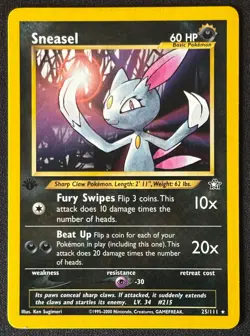 1st Edition Sneasel - Neo Genesis - #25/111 - Vintage Pokemon Card 2000 WOTC - Image 1