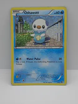 Pokemon Card - Oshawott #4/12 McDonald's Promo 2011 Holo Damaged - Image 1