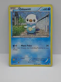Pokemon Card - Oshawott #4/12 McDonald's Promo 2011 Holo Damaged - Image 2