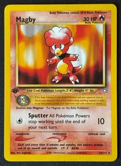 1st Edition Magby - Neo Genesis - #23/111 - Vintage Pokemon Card 2000 WOTC - Image 1