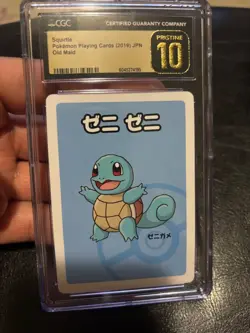 CGC 10 Pristine Squirtle Old Maid 2019 Japanese Pokemon Card - Image 1