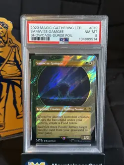SAMWISE GAMGEE MTG Lord of the Rings Showcase SURGE FOIL #819 - PSA 8 - Image 2