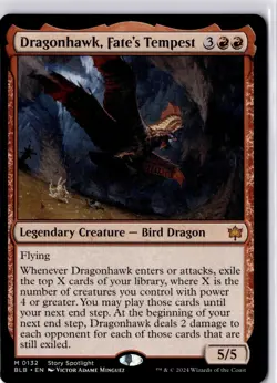 Dragonhawk, Fate's Tempest Bloomburrow Regular NM M 0132 - Image 1
