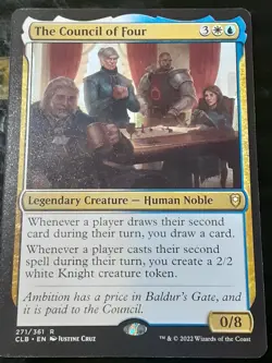 The Council of Four , Commander Battle for Baldur's G , NM , MTG , FREE SHIPPING - Image 1