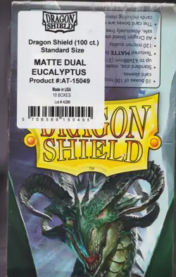 10 new 100 ct pk Dragon Shield Dual Matte Deck Sleeves Protectors Eucalyptus - Image 2