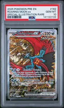 2025 POKEMON PRE EN-PRISMATIC EVOLUTIONS #162 ROARING MOON EX PSA 10 - Image 1