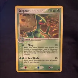 Nintendo Sceptile 100 HP Stage 2 EX 2004 4/17 Grass Pokemon Card English holo - Image 1