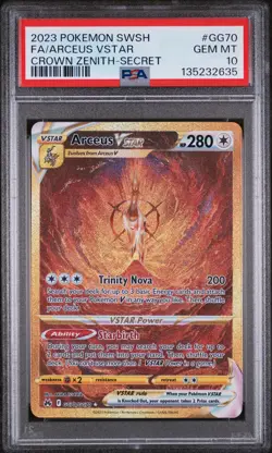 2023 POKEMON SWORD & SHIELD CROWN ZENITH SECRET FULL ART/ARCEUS VSTAR PSA 10 - Image 1