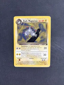 Pokemon TCG Dark Magneton 28/82 Team Rocket Regular Non-Holo Rare - PLAYED - Image 1