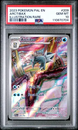 2023 POKEMON PAL EN-PALDEA EVOLVED ILLUSTRATION RARE #209 ARCTIBAX PSA 10 - Image 1