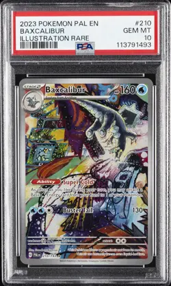 2023 POKEMON PAL EN-PALDEA EVOLVED ILLUSTRATION RARE #210 BAXCALIBUR PSA 10 - Image 1
