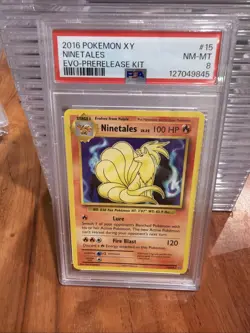2016 Pokemon XY Evolutions #15 Ninetales - Prerelease Kit - PSA 8 - Image 1