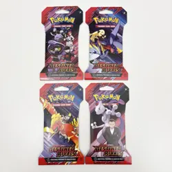 Pokemon TCG Scarlet & Violet Destined Rivals 4x Sleeved Booster Pack Art Set NEW - Image 1