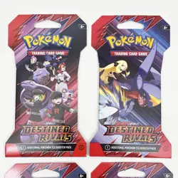 Pokemon TCG Scarlet & Violet Destined Rivals 4x Sleeved Booster Pack Art Set NEW - Image 2