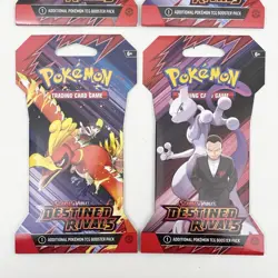 Pokemon TCG Scarlet & Violet Destined Rivals 4x Sleeved Booster Pack Art Set NEW - Image 3