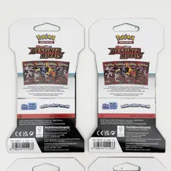 Pokemon TCG Scarlet & Violet Destined Rivals 4x Sleeved Booster Pack Art Set NEW - Image 5