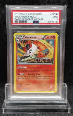 2012 POKEMON B&W PROMO DARK EXPLORERS-STAFF #BW40 VOLCARONA-HOLO PSA 9 - Image 1