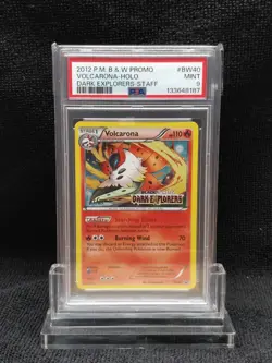 2012 POKEMON B&W PROMO DARK EXPLORERS-STAFF #BW40 VOLCARONA-HOLO PSA 9 - Image 3