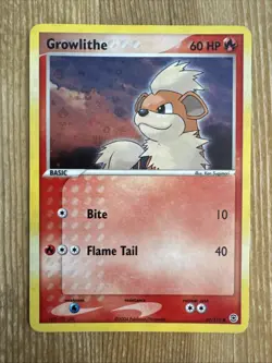 Growlithe - 64/112 - Reverse Holo MP English Pokemon EX FireRed & LeafGreen - Image 1
