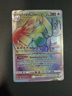 Lugia VSTAR 202/195 Rainbow Secret Rare Silver Tempest Pokemon NM/M - Image 1