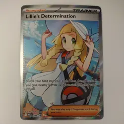 Pokemon Lillie's Determination 169/132 Mega Evolution Ultra Rare Full Art Holo - Image 1