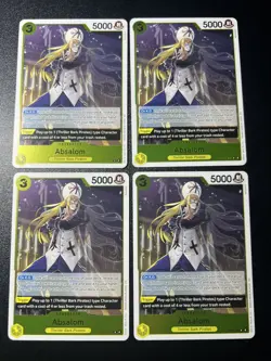 One Piece - Absalom Foil OP14-100 Playset (x4) - The Azure Sea's Seven NM - Image 1