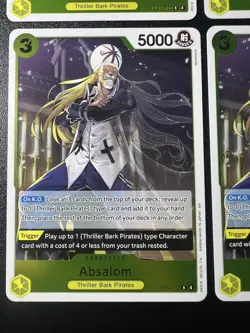 One Piece - Absalom Foil OP14-100 Playset (x4) - The Azure Sea's Seven NM - Image 3