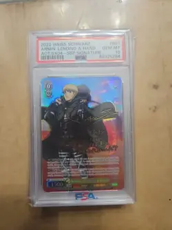 Psa 10 Weiss Schwarz Attack On Titan Armin Ssp Gold Signature - Image 1