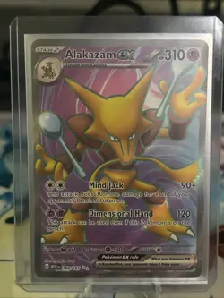Pokemon Alakazam EX Holo Ultra Rare TCG Scarlet and Violet 151 Card 188/165 - Image 1