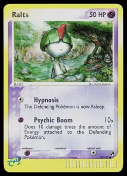 Pokemon Card - Ralts Sandstorm 74/100 Common Reverse Holo - Image 1
