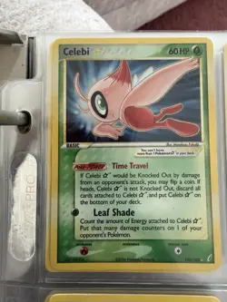 Pokemon Celebi Gold Star Crystal Guardians Holo Card 100/100 2006 Rare - Image 1