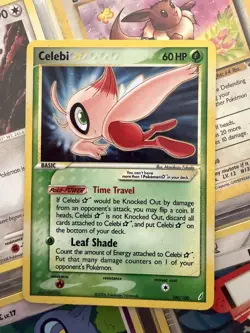 Pokemon Celebi Gold Star Crystal Guardians Holo Card 100/100 2006 Rare - Image 3