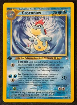 1st Edition Croconaw - Neo Genesis - #31/111 - Vintage Pokemon Card 2000 WOTC - Image 1