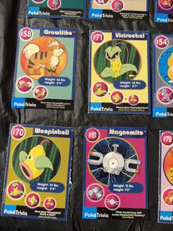 PokeTrivia Lot Of 12 Pokemon Cards Total Psyduck, Growlithe, And More - Image 2
