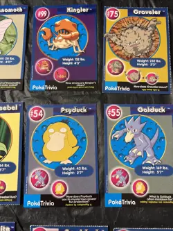 PokeTrivia Lot Of 12 Pokemon Cards Total Psyduck, Growlithe, And More - Image 4