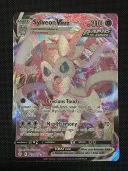 Pokemon TCG Sylveon VMAX Full Art Ultra Rare Holo Card 075/203 Evolving Skies - Image 1