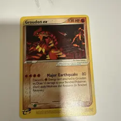 Groudon ex #002 - Non Holo Black Star Promo Vintage Pokemon TCG Card LP - Image 1