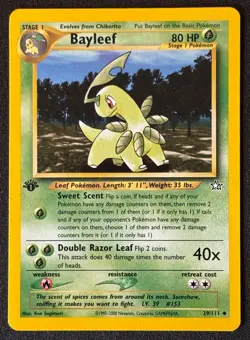 1st Edition Bayleef - Neo Genesis - #29/111 - Vintage Pokemon Card 2000 WOTC - Image 1