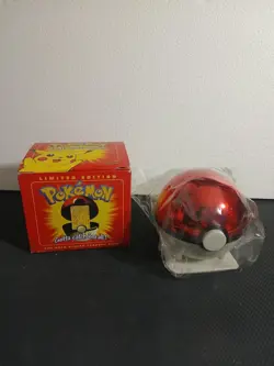 1999 Pokemon Pikachu 23k Gold Plated Trading Card & Pokeball Burger King Sealed - Image 1