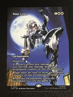 MTG Spider-man: Eternal Legal Nine Lives Borderless 0003 NM Mythic - Image 1