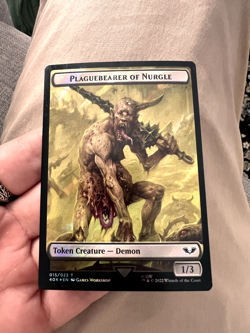 Plaguebearer of Nurgle/Astartes Warrior (012) Double-sided Token (Surge Foil) NM - Image 1