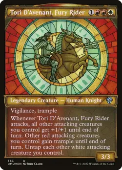 Tori D'Avenant, Fury Rider 363 Textured Foil Uncommon Dominaria United MTG NM - Image 1