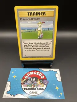 Pokemon Breeder 76/102 Base Set Rare Trainer Regular Wizards of the Coast - Image 1
