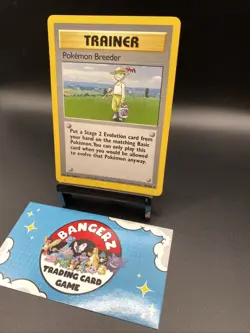 Pokemon Breeder 76/102 Base Set Rare Trainer Regular Wizards of the Coast - Image 2