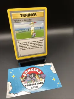 Pokemon Breeder 76/102 Base Set Rare Trainer Regular Wizards of the Coast - Image 3
