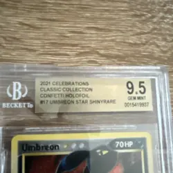 Pokemon Umbreon Star 017/017 POP Series 5 Ultra Rare Confetti Holofoil BGS 9.5 - Image 4