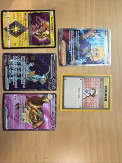 Lot Of 5 Pokemon Cards Vintage And Modern - Image 1