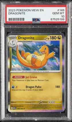 2023 POKEMON MEW EN-151 #149 DRAGONITE PSA 10 - Image 1